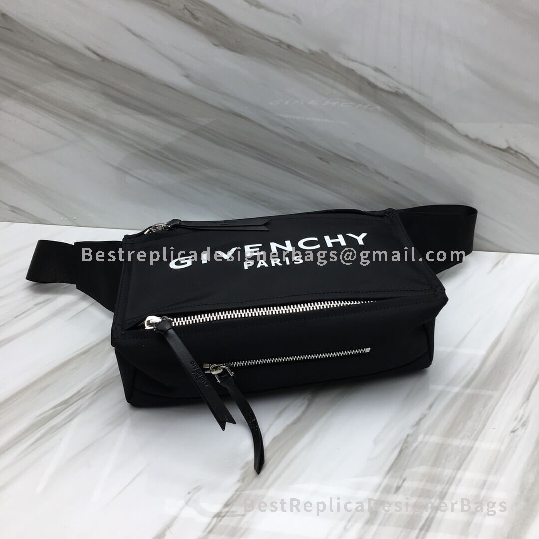 Givenchy Pandora Belt Bag Black In Nylon SHW 29987